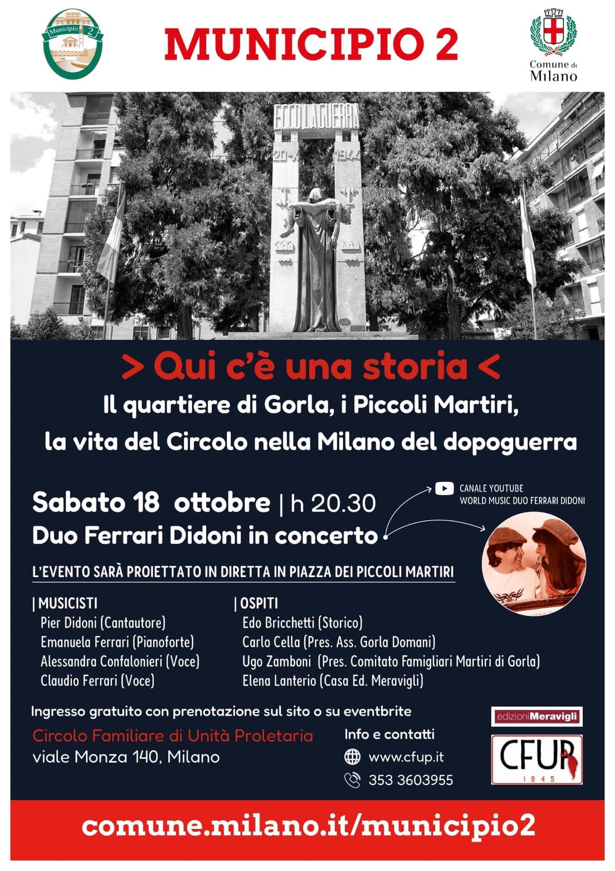 Il quartiere Gorla, i piccoli Martiri, la vita nel circolo nella Milano del dopoguerra