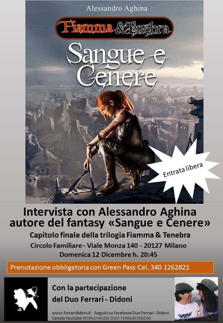 Presentazione del libro Sangue e cenere di Alessandro Aghina